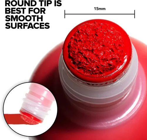 Miniatura 2 de Krink K-60 Marcador de Pintura Rojo - Marcadores de Graffiti de Bellas Artes Vibrantes y Opacos para Lienzo, Metal, Vidrio, Papel y Más - Marcador