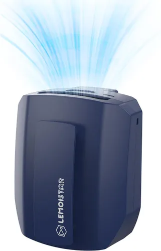 Miniatura 8 de LEMOISTAR Mini ventilador de cinturón portátil con clip de cintura, 5000 mAh, funciona con pilas, ventilador de collar portátil manos libres, máximo