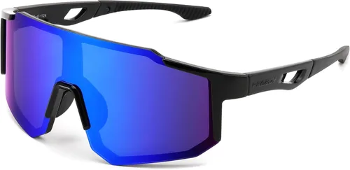 Miniatura 10 de FEISEDY Gafas de sol deportivas para hombres, mujeres y adolescentes - Béisbol, ciclismo, ciclismo UV400 protección B2388 008-negro rosa