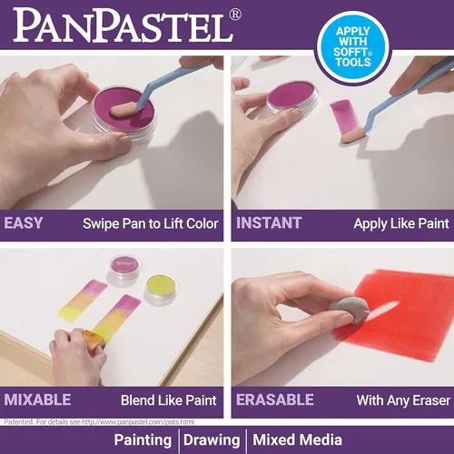 Miniatura 6 de PanPastel Pasteles de artista por GOLDEN, tinte magenta, diámetro de recipiente de 2.44” / 62mm, pasteles de artista profesionales, formato