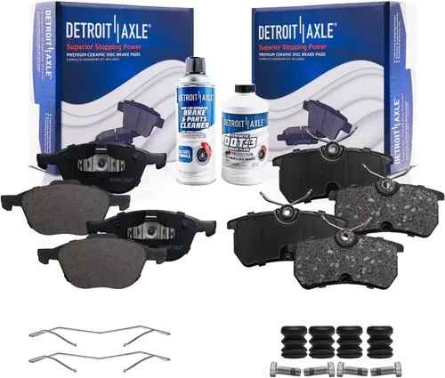 Miniatura 74 de Detroit Axle - Pastillas de freno traseras para Mercedes-Benz C230 C240 C280 C320 C350 CLK320 CLK350 CLK430 E300 E320 E420 E430 SLK350, pastillas