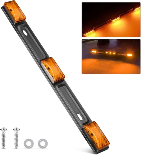 Miniatura 8 de GOOACC Barra de luz de remolque de 16 pulgadas, 2 unidades, 11 luces LED ámbar señales de giro intermitentes izquierda derecha, luces marcadoras