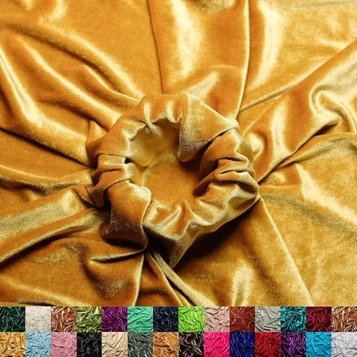 Miniatura 34 de Ice Fabrics The Yard - Tela de terciopelo elástico elástico suave de 60 pulgadas de ancho para coser ropa, disfraces, manualidades, 90% poliéster