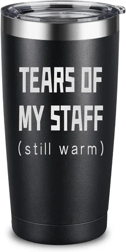 Miniatura 11 de ARIABLE World's Okayest Employee 20oz Stainless Steel Tumbler - Laser Engraved Funny Employee Gift, Double Wall Vacuum Insulated Coffee Cup with Lid