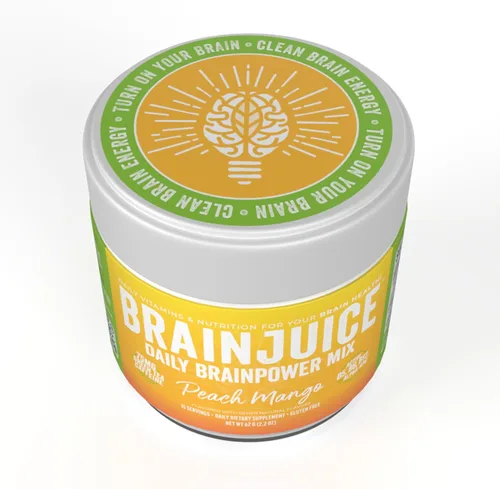 Miniatura 7 de BrainJuice Suplemento de apoyo cerebral nootrópicos, polvo sin gluten para energía y concentración, mezcla de bebida con L teanina, Alpha GPC