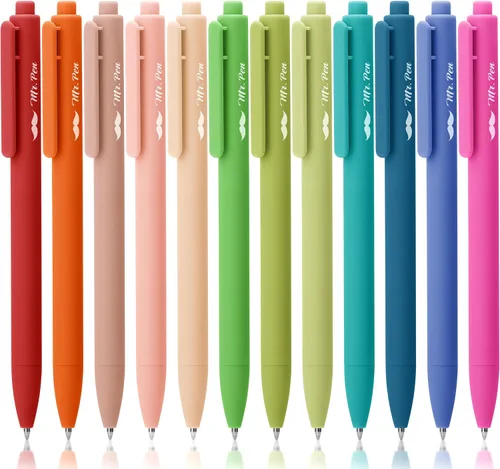 Miniatura 13 de Mr. Pen - Bolígrafos de gel retráctiles, paquete de 12, secado rápido, bolígrafos de gel de punta fina de 0.7mm, bolígrafos retráctiles, bolígrafos