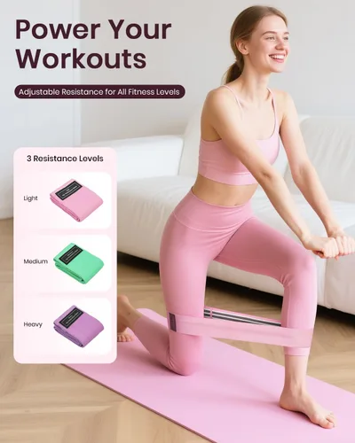 Miniatura 5 de Juego de anillos de pilates Fuelion para mujeres, equipo de pilates para entrenamiento en casa con bandas de resistencia, círculo mágico de 35 cm