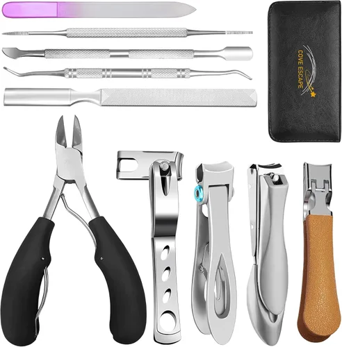 Miniatura 7 de Cortaúñas gruesas para personas mayores, podólogo, resistente, para hombres, profesionales y adultos, mango de fácil agarre de acero inoxidable