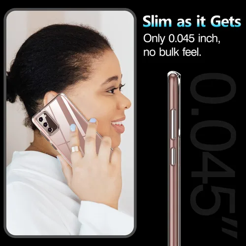 Miniatura 7 de Rayboen Funda para Samsung Galaxy Note 20, transparente a prueba de golpes, duradera, delgada, para Galaxy Note 20 5G, con parte trasera