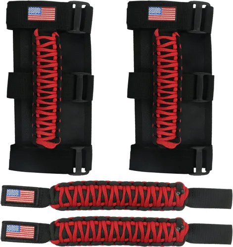 Miniatura 19 de 4 asas de agarre para barra antivuelco, compatibles con Jeep Wrangler JLU JK JKU TJ YJ LJ JT JL y Gladiator JT 1987-2021 UTV y ATV, se adapta a