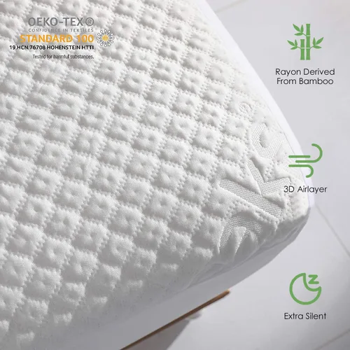 Miniatura 2 de Protección de colchón impermeable tamaño Twin para cama, funda de colchón acolchada con bolsillo profundo de hasta 15 pulgadas