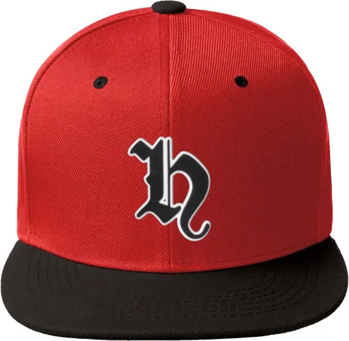 Miniatura 1011 de Daxton Gorra clásica con visera de billete plano con letras del alfabeto inglés antiguo de la A a la Z