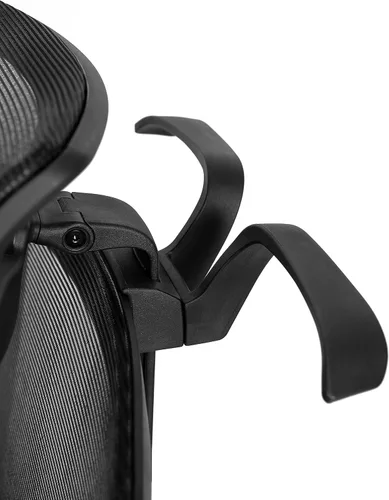 Miniatura 7 de Flash Furniture Layla - Silla de oficina ergonómica de malla con inclinación sincronizada, reposacabezas ajustable pivote, soporte lumbar, colgador