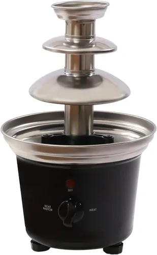 Miniatura 6 de Fuente de chocolate de 3 niveles, máquina eléctrica de fuente de fondue de chocolate de acero inoxidable para fiesta de cumpleaños, boda, capacidad