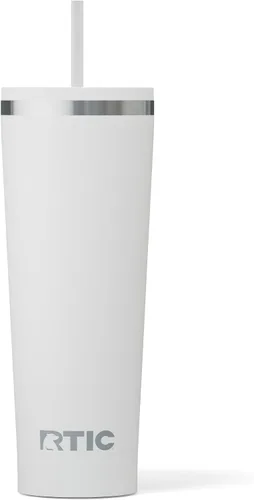 Miniatura 15 de RTIC Vaso Térmico Diario de 20 onzas de Acero Inoxidable Portátil con Aislamiento, Taza de Café de Viaje con Pajita, Forro de Cerámica, Tapa