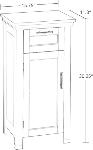 Miniatura 3 de RiverRidge - gabinete de baño, 1 puerta, Madera Manufacturada, Gris