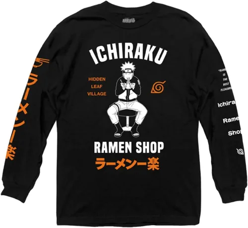 Naruto Shippuden Ichiraku Ramen Shop Anime Camiseta de manga larga para adultos con licencia oficial de Ripple Junction