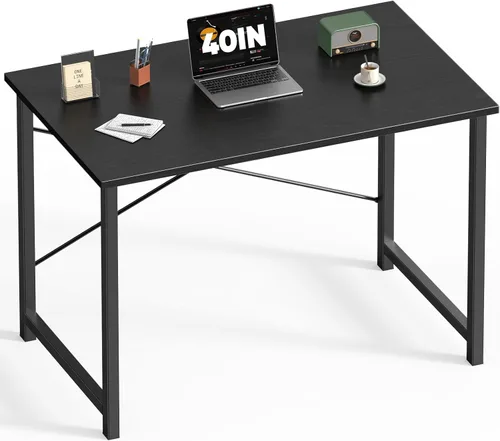 Miniatura 22 de DUMOS Escritorio pequeño para computadora de 31 pulgadas para oficina en casa, escritorios de juegos para dormitorio, mesa de trabajo de estudio
