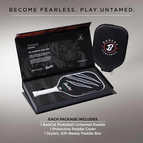 Miniatura 9 de Untamed Paddle Fibra de carbono T700 cruda para un máximo giro, potencia y control Diseño termoformado ligero profesional de 0.630 in Paleta