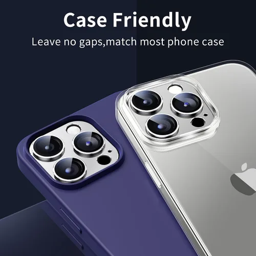 Miniatura 5 de Protector de lente de cámara para iPhone 15 Pro/iPhone 15 Pro Max, cubierta de cámara de aleación de metal con accesorios de protector de pantalla