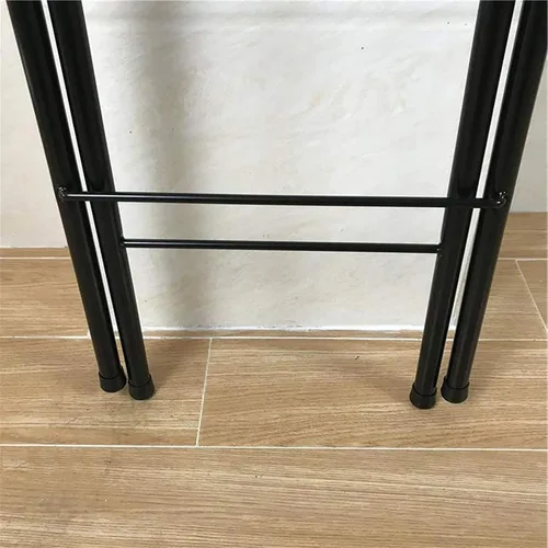 Miniatura 3 de Taburetes de bar plegables, taburete de bar de altura de mostrador, silla plegable con respaldo redondo de metal, taburete de bar tapizado