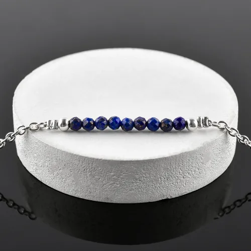 Miniatura 103 de YANARA Pulsera de tobillo para mujer, piedra de nacimiento natural, cuentas de piedras preciosas, tobillera delicada hecha a mano de 9 pulgadas +