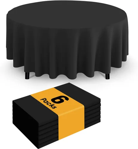 Miniatura 145 de Smiry - Juego de 6 manteles desechables, 54 x 78 pulgadas, manteles impermeables rectangulares para fiestas, cubierta de mesa de plástico