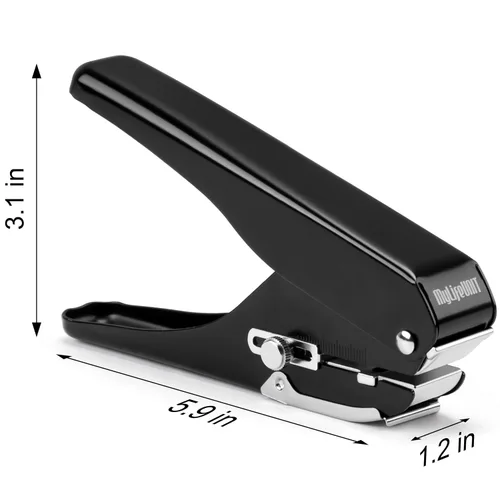 Miniatura 2 de MyLifeUNIT Perforadora de agujero para insignia, perforadora de ranura para tarjeta de identificación, ranura de PVC y papel, perforador de agujero