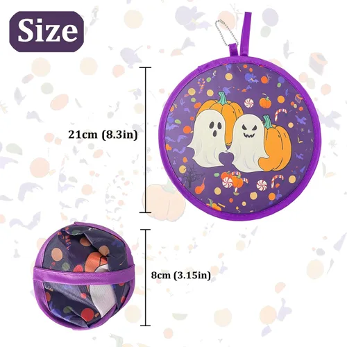 Miniatura 7 de MXY Ventilador plegable de Halloween, ventilador decorativo con patrón de fantasma y calabaza, ventilador de mano plegable, ventiladores de mano