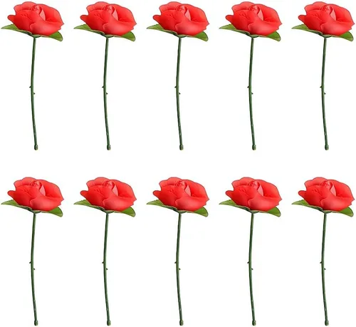 Opexicos 10 Uds. Plegable Rose/Rose Apareciendo Trucos de Magia Flor Apareciendo Primer Plano Escenario Magia Cal
