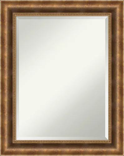 Miniatura 10 de Amanti Art Espejo de baño de bronce para sobre el fregadero, espejo rectangular de bronce Manhattan de 26 x 22 pulgadas, pequeño marco de madera