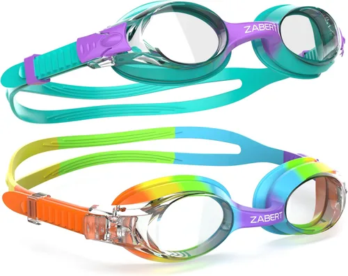 Miniatura 13 de K20 - Gafas de natación para niños y niñas de 3 a 14 años de edad, antivaho 100% protección UV con bolsa de viaje