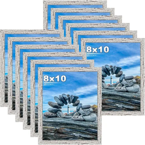 Miniatura 63 de Picrit - Juego de 12 portarretratos de 4 x 6 pulgadas, para fotos de 3.5 x 5 con paspartú o 4 x 6 pulgadas sin paspartú, marcos para colgar