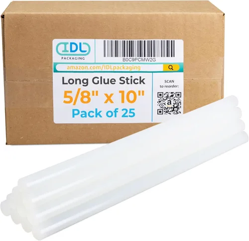 Miniatura 15 de IDL Packaging Barras de pegamento caliente de tamaño completo de 5/8 x 10 pulgadas para pistolas de pegamento, transparentes (paquete de 10)
