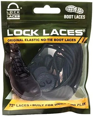 Miniatura 2 de Lock Laces Para botas (1 par) Cordones elásticos de alta calidad para botas y zapatos