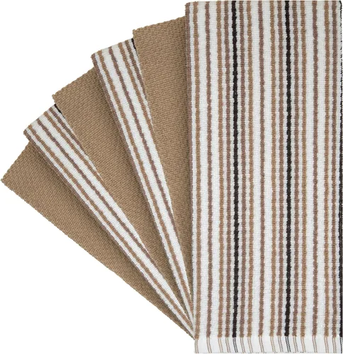 Miniatura 2 de Toallas de cocina de 16 x 26 pulgadas, paquete de 6 paños de cocina grandes de algodón, diseño de rayas de palomitas de maíz, altamente absorbentes