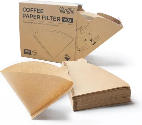 Miniatura 11 de PakTalk 300 unidades de filtros de café en cono #4, filtros de café de papel marrón natural de 4 conos para café de filtro y cafetera de goteo