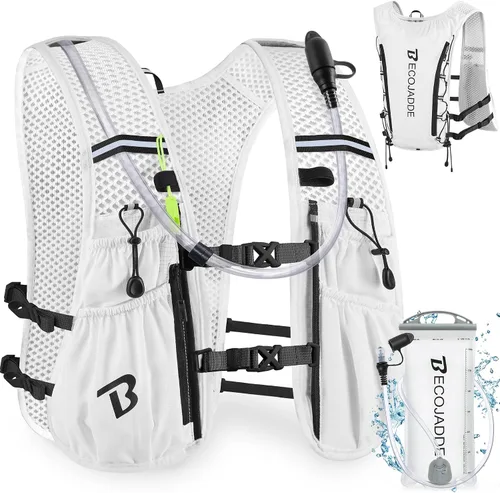 Miniatura 24 de BECOJADDE Chaleco de Hidratación Mochila para Correr para Hombres Mujeres, Mochila de Hidratación Ligera de 5L para Correr, Chaleco de Hidratación