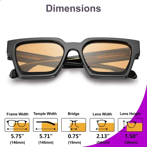 Miniatura 67 de VISOONE Moda 100% UV400 Protección Rectángulo TR90 Y2K Gafas de sol Accesorios para Mujeres Hombres RIVER, Carne de suelo/Gris Rosa