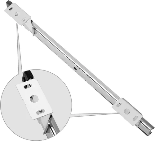 Miniatura 5 de KINJOEK 2 rieles deslizantes de bandeja para teclado de 14 pulgadas, altura ajustable, rodamiento de bolas, pista de montaje en teclado