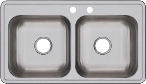 Miniatura 15 de Elkay DSE233194 Dayton Equal - Fregadero de acero inoxidable con doble tazón, 33 x 19