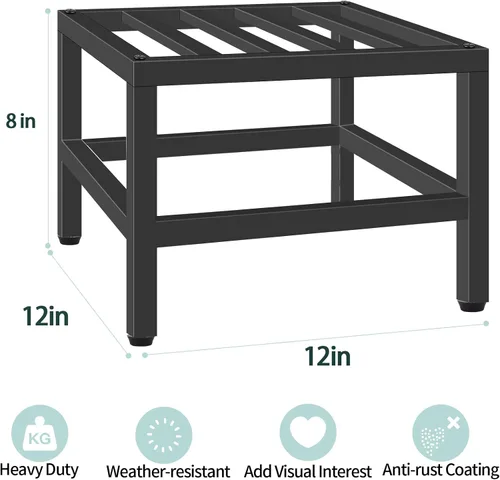 Miniatura 4 de Lilybud- lily Soporte para Plantas de Interior y Exterior, 2 Piezas Soportes para Plantas de Metal Resistente Soporte de Pedestal