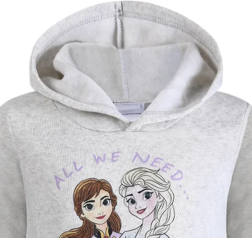 Miniatura 3 de Disney Frozen - Conjunto de 2 piezas con capucha y leggings para niñas, color azul y gris