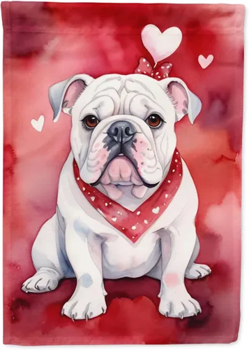 Miniatura 96 de Caroline's Treasures DAC5292CHF - Bandera de Border Collie My Valentine House para porche, grande, con manga para porche, para colgar en la pared