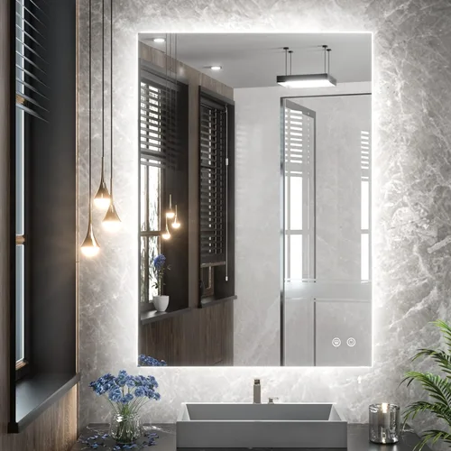 Miniatura 11 de TETOTE - Espejo retroiluminado para baño con luz, botón táctil regulable y función antivaho (horizontal o vertical)