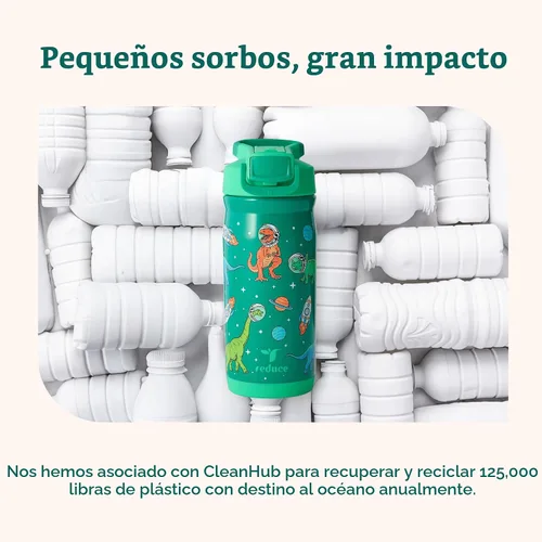 Miniatura 7 de Reduce Hydrate Pro Kids - Botella de agua aislada de acero inoxidable de 14 onzas con pajilla, vaso a prueba de derrames para niños, retención