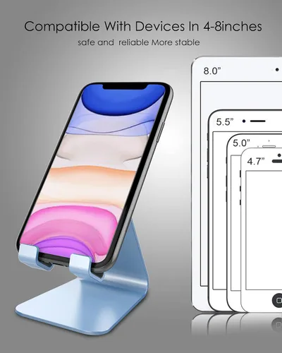 Miniatura 4 de CreaDream Soporte para teléfono celular, cuna, soporte, soporte de escritorio de aluminio compatible con Switch, todos los teléfonos inteligentes