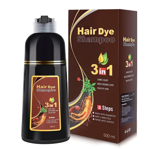 Miniatura 9 de IIIMEIDU MEIDU - Champú de tinte de cabello negro 3 en 1 para cobertura de canas, champú de color de cabello semipermanente para tinte de cabello