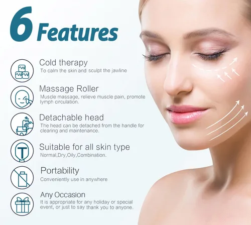 Miniatura 3 de ESARORA Rodillo de hielo para cara y ojos, hinchazón, migraña, alivio del dolor y lesiones menores, productos para el cuidado de la piel Verde