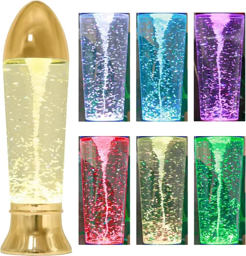 Miniatura 9 de YAKii - Lámpara de tornado LED que cambia de color, 10.5", juguete de ciencia que genera un tornado, funciona con pilas o un cable USB. Rojo